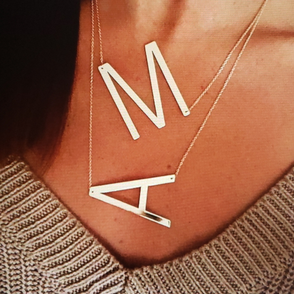 SOLD🎯3/$18🎯 Gold A Initial Necklaces - Picture 5 of 5
